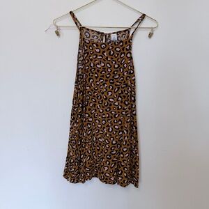 Tan and Black Animal Print Top